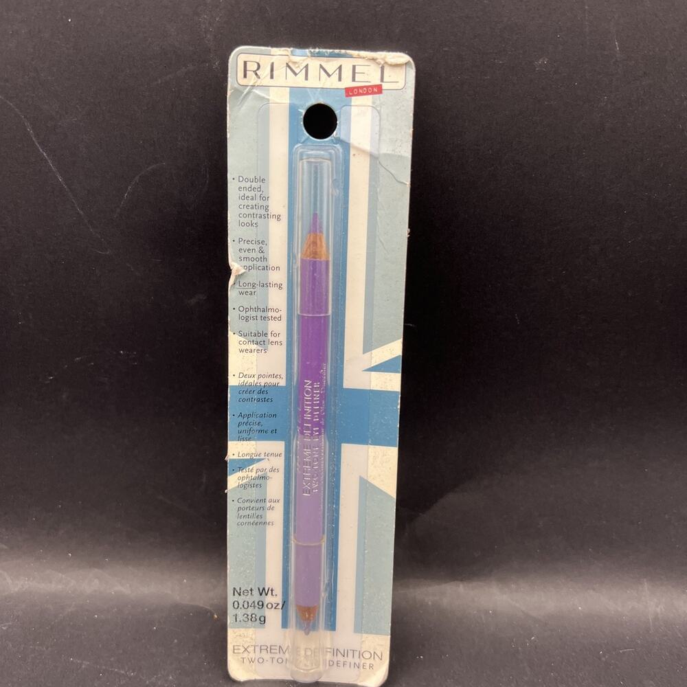 VTG Rimmel London Extreme Definition Duo Tone eyeliner pencil Rock Chic Lilac
